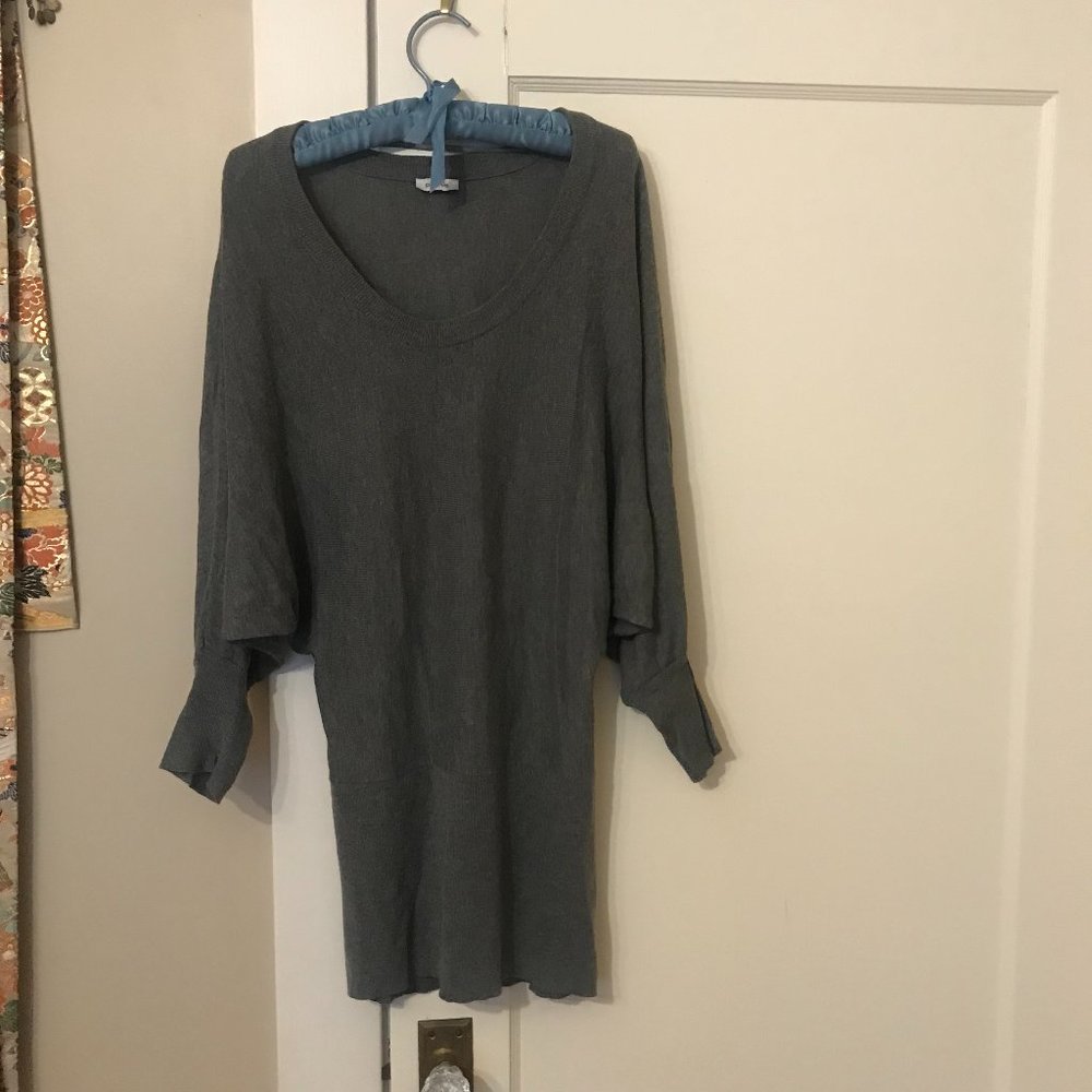 Pimkie-Grey Sweater Dress-Dolman Sleeves-Small